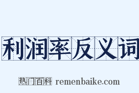 利润率反义词是什么意思的图片